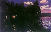 Stanislaw Ignacy Witkiewicz Landscape by night oil